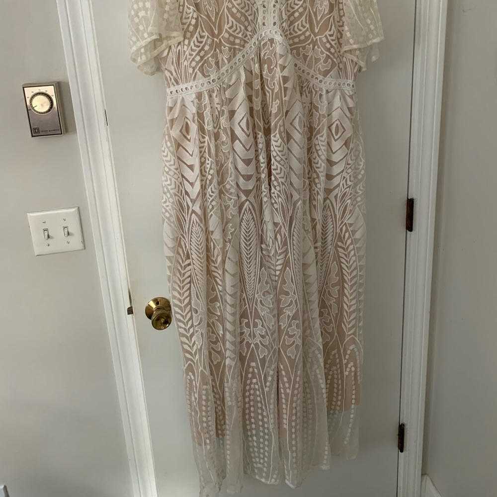 Ivory/ champagne long dress size XXL - Picture 6 of 7